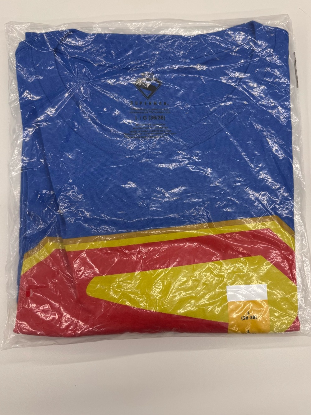 Blue Superman Logo Crewneck T-Shirt - Picture 3 of 4